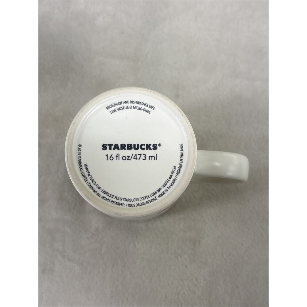Vintage Starbucks 2016 French Macaroon Ceramic Mug 16oz. Benefits Charity - Picture 7 of 13
